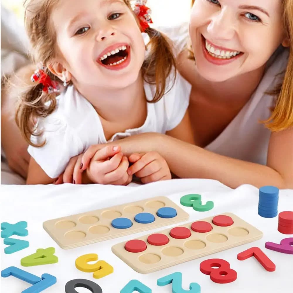 Montessori Addition & Subtraction Ten Frame Math Set - Educational Kids Toy